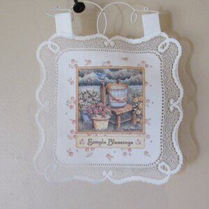 NWT Heritage Lace Simple Blessings Mini Wall Hanging 7" x 7"